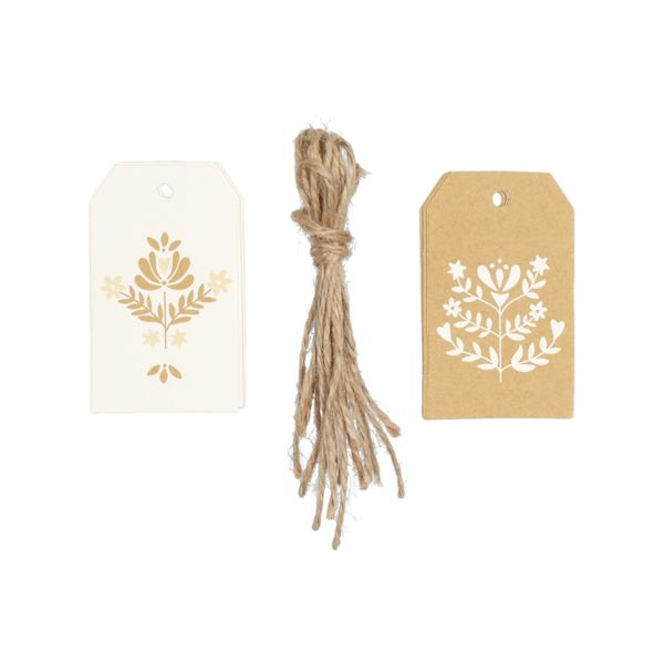 Cadeaulabels, decoratief, papier, 10 stuks
