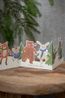 Kerstkaart met envelop, uitklapbaar, dansende dieren