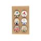 Magneten, glas, dieren, set van 6 stuks
