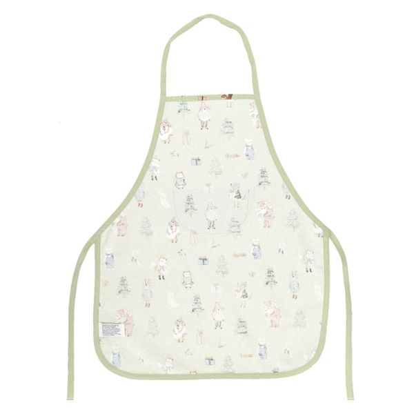 Tablier enfant, coton bio GOTS, forêt d'hiver Tablier enfant, coton bio GOTS, forêt d'hiver