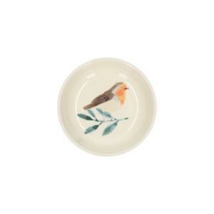 Schaaltje, steengoed, roodborstje, Ø 9 cm Schaaltje, steengoed, roodborstje, Ø 9 cm