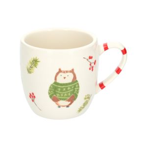 Mok, steengoed, uil, Ø9 cm