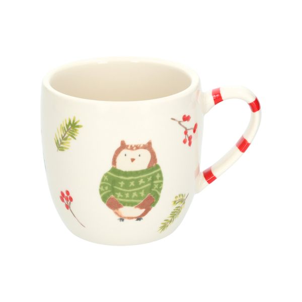 Mok, steengoed, uil, Ø9 cm