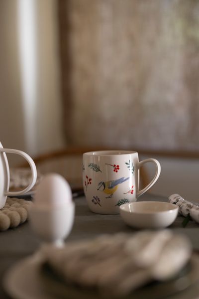 Mug, oiseaux, grès, Ø9,5 cm Mug, oiseaux, grès, Ø9,5 cm