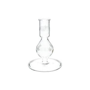 Kandelaar, glas, ster, 12,5 cm