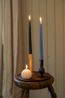 Kandelaar, beschilderd, blauw glas, bloem, 12,5 cm Kandelaar, beschilderd, blauw glas, bloem, 12,5 cm
