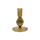 Kandelaar, handbeschilderd glas, groen, 12,5 cm