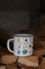 Tasse, émail, forêt d'hiver,  Ø 8 cm Tasse, émail, forêt d'hiver,  Ø 8 cm