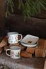 Tasse, émail, forêt d'hiver,  Ø 8 cm Tasse, émail, forêt d'hiver,  Ø 8 cm