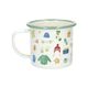 Tasse, émail, forêt d'hiver,  Ø 8 cm Tasse, émail, forêt d'hiver,  Ø 8 cm