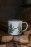 Kerstmok, emaille, dansende dieren, 300 ml