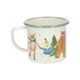 Kerstmok, emaille, dansende dieren, 300 ml
