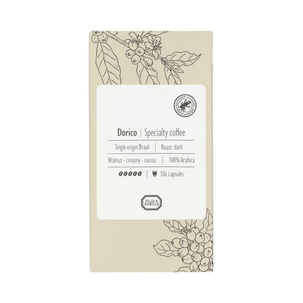 Kaffekapseln Espresso, biologisch abbaubar, Dorico Brazil, 10 Stück