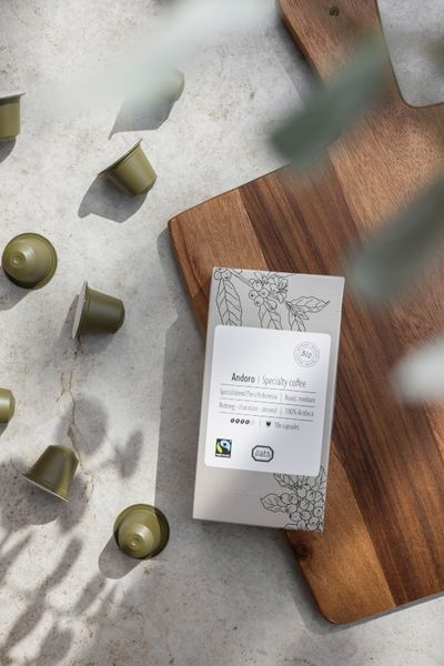 Capsules de café lungo, biologique, Andoro Pérou/Indonésie, 10 pcs