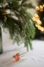 Hanger paddenstoel met stippen, glas, rood, 9 cm