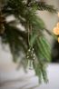 Hanger paddenstoel met stippen, glas, groen, 9 cm