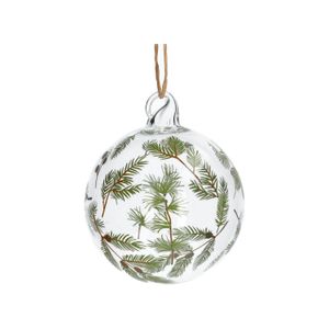 Kerstbal met takjes, glas, Ø 8 cm