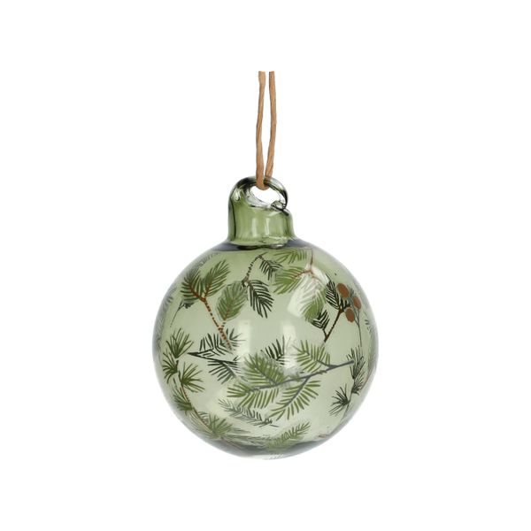 Boule de Noël, brindilles, vert, verre, Ø 5 cm Boule de Noël, brindilles, vert, verre, Ø 5 cm
