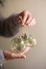 Kerstbal met takjes, glas, groen, Ø 5 cm