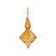Kerstbal, pegel, glas, oker, 9,5 cm