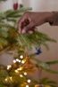 Kerstbal, pegel, glas, oker, 9,5 cm