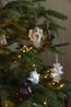 Kerstbal, pegel, glas, oker, 9,5 cm