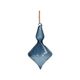Kerstbal, pegel, glas, blauw, 9,5 cm