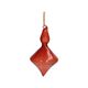 Kerstbal, pegel, glas, roodbruin, 9,5 cm