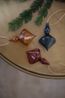Kerstbal, pegel, glas, roodbruin, 9,5 cm