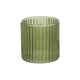 Waxinelichthouder, geribbeld glas, groen, 6,5 X Ø 6 cm Waxinelichthouder, geribbeld glas, groen, 6,5 X Ø 6 cm
