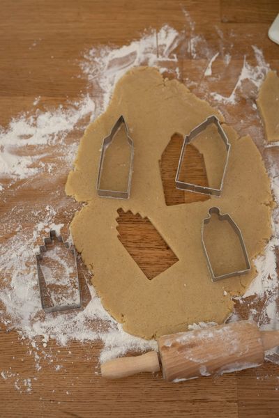 Uitsteekvorm huisje, recycled rvs, 4 stuks