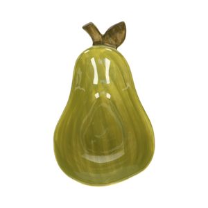 Schaal peer, steengoed, 20.5 X 13 X 5 cm