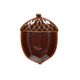 Schaal eikel, steengoed, bruin, 20,5 x 13 x 5 cm