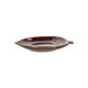 Schaal eikel, steengoed, bruin, 20,5 x 13 x 5 cm