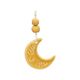 Suspension, lune, ocre, porcelaine, 4,5 cm Suspension, lune, ocre, porcelaine, 4,5 cm
