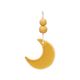 Suspension, lune, ocre, porcelaine, 4,5 cm Suspension, lune, ocre, porcelaine, 4,5 cm