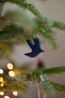 Hanger duif, geglazuurd porselein, blauw, 5,5 cm Hanger duif, geglazuurd porselein, blauw, 5,5 cm
