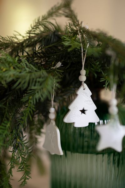 Hanger kerstboom, porselein