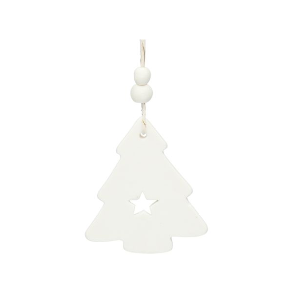 Suspension, sapin de Noël, porcelaine Suspension, sapin de Noël, porcelaine