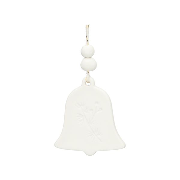 Suspension, clochette de Noël, porcelaine Suspension, clochette de Noël, porcelaine