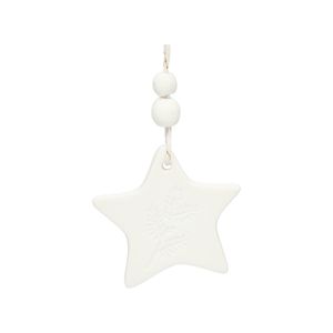 Hanger ster, porselein, 5,5 cm