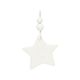 Hanger ster, porselein, 5,5 cm