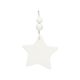 Hanger ster, porselein, 5,5 cm