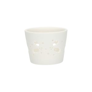 Waxinelichthouder, porselein, wit, Ø7 X 5,5 cm Waxinelichthouder, porselein, wit, Ø7 X 5,5 cm