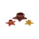 Candelabra for advent candle, porcelain, star, red brown Candelabra for advent candle, porcelain, star, red brown