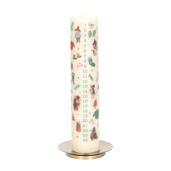 Kandelaar voor adventskaars, messing,  Ø 10 cm