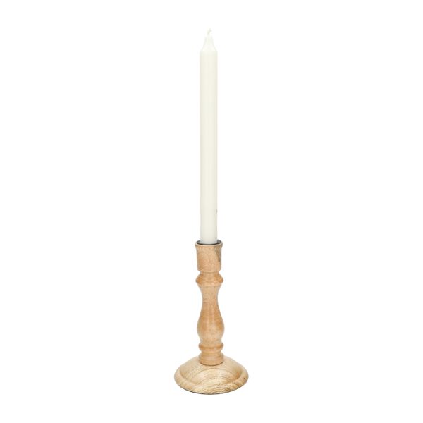 Kandelaar, mangohout, 19,5 cm