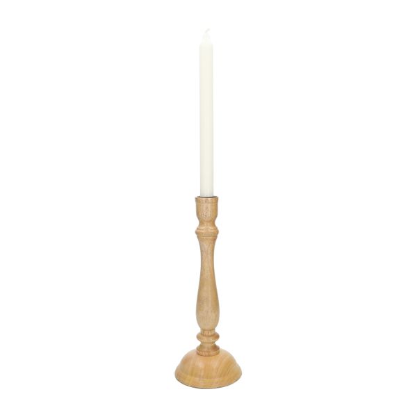 Kandelaar, mangohout, hoog, 29,5 cm