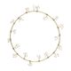Krans witte besjes, messing, 23 cm