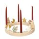 Stekers voor jaarring hout, kerstfiguurtjes, set van 5